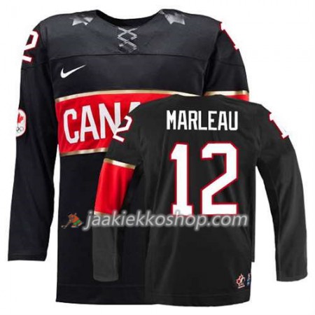 Reebok Nainen NHL Premier Kanada Team Pelipaita Patrick Marleau #12 Kolmas Musta Paita
