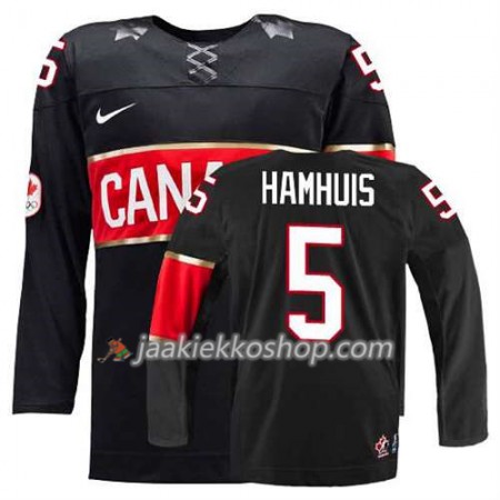 Lapsille NHL Premier Kanada Team Pelipaita Dan Hamhuis #5 Kolmas Musta Paita