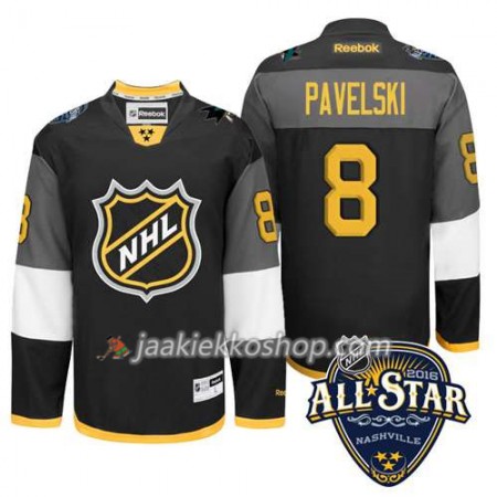 2016 All Star NHL Premier-San Jose Sharks Pelipaita Joe Pavelski #8 Musta Paita
