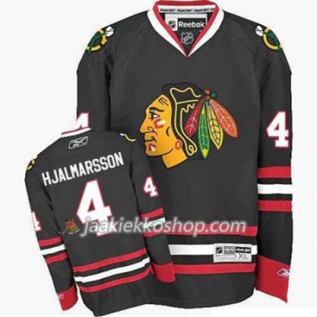 Reebok Miehille NHL Chicago Blackhawks Pelipaita Niklas Hjalmarsson 4 Musta Kolmas