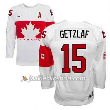 Reebok Miehille NHL Premier Kanada Team Pelipaita Ryan Getzlaf #15 Koti Valkoinen Paita
