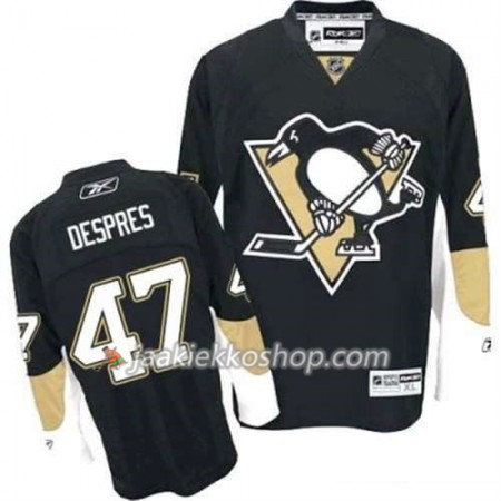 Reebok Miehille NHL Pittsburgh Penguins Pelipaita Simon Despres 47 Musta Koti