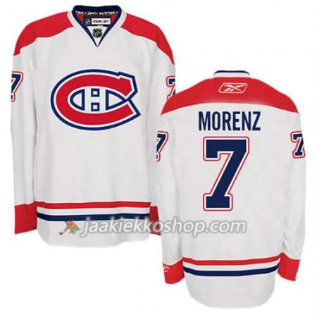 Reebok Miehille NHL Montreal Canadiens Pelipaita Howie Morenz #7 Vieras Valkoinen