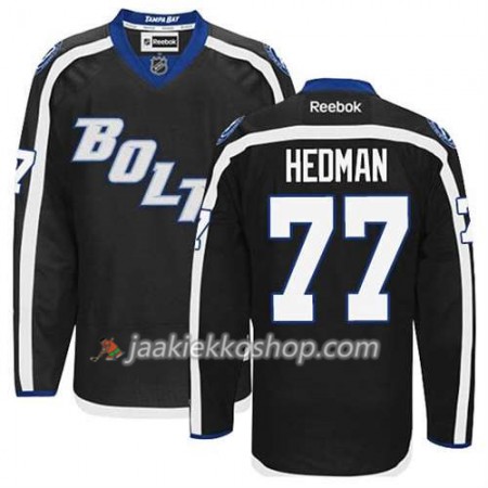 Reebok Miehille NHL Tampa Bay Lightning Pelipaita Victor Hedman #77 Kolmas Musta