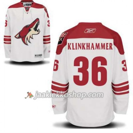 Reebok Miehille NHL Phoenix Coyotes Rob Klinkhammer 36 Valkoinen Vieras