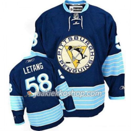 Reebok Miehille NHL Pittsburgh Penguins Pelipaita Kris Letang 58 Sininen Kolmas
