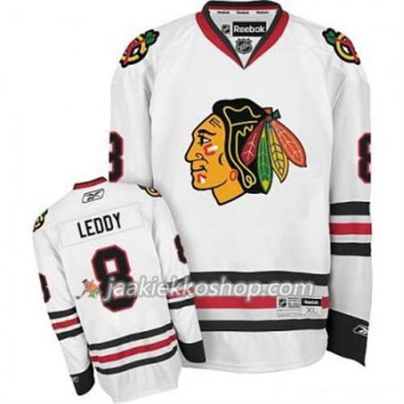 Reebok Miehille NHL Chicago Blackhawks Pelipaita Nick Leddy 8 Valkoinen Vieras