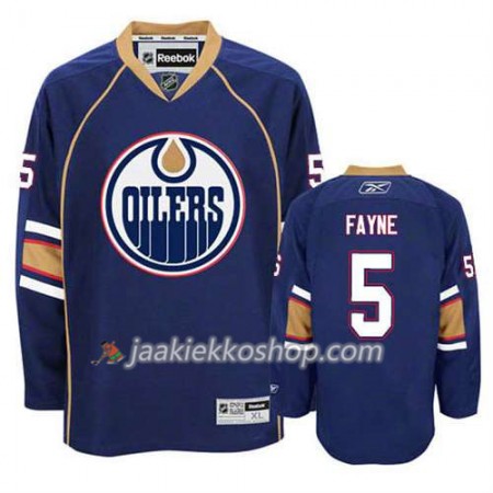 Reebok Miehille NHL Edmonton Oilers Pelipaita Mark Fayne #5 Kolmas Sininen
