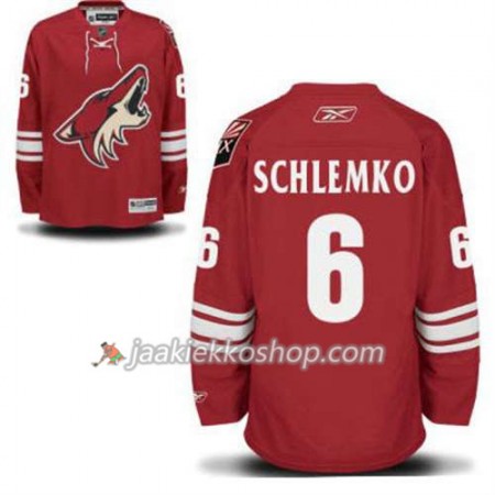 Reebok Miehille NHL Phoenix Coyotes David Schlemko 6 Burgundy Punainen Koti