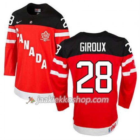 Reebok Miehille NHL Premier Kanada Team Pelipaita Claude Giroux #28 100th Anniversary Punainen Paita