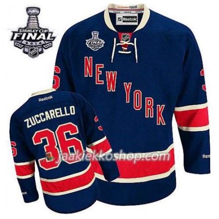 Reebok Miehille NHL New York Rangers Pelipaita Martin St. Louis #36 Kolmas Sininen 2014 Stanley Cup
