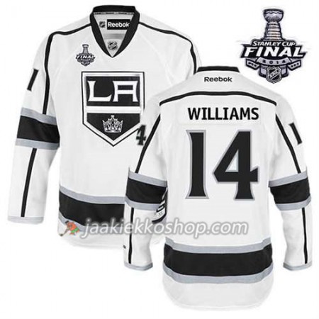 Lapsille NHL Los Angeles Kings Pelipaita Justin Williams #14 Vieras Valkoinen 2014 Stanley Cup