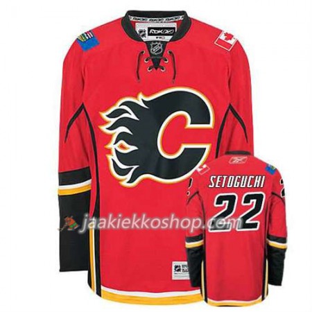 Reebok Miehille NHL Calgary Flames Pelipaita Devin Setoguchi #22 Koti Valkoinen