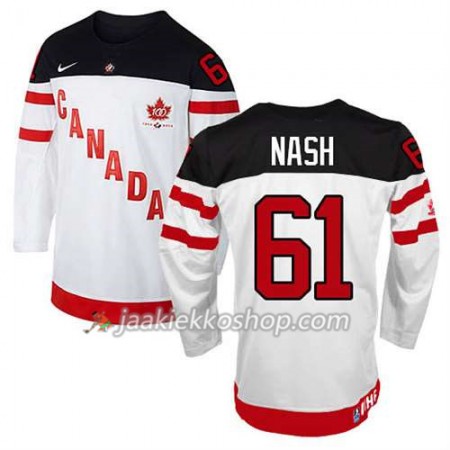 Lapsille NHL Premier Kanada Team Pelipaita Rick Nash #61 100th Anniversary Valkoinen Paita