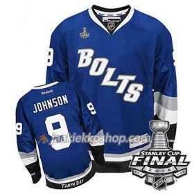 Reebok NHL Tampa Bay Lightning Pelipaita Tyler Johnson #9 Sininen Kolmas 2016 Stanley Cup