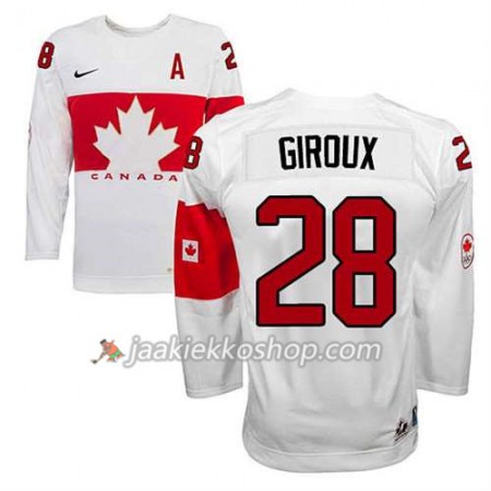 Reebok Nainen NHL Premier Kanada Team Pelipaita Claude Giroux #28 Koti Valkoinen Paita