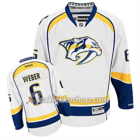 Reebok Miehille NHL Nashville Predators Pelipaita Shea Weber #6 Vieras Valkoinen