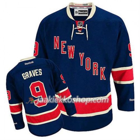 Reebok Miehille NHL New York Rangers Pelipaita Adam Graves #9 Kolmas Sininen