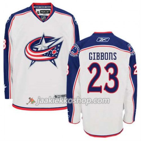 Reebok Miehille NHL Columbus Blue Jackets Pelipaita Brian Gibbons #23 Vieras Valkoinen