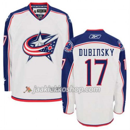 Reebok Miehille NHL Columbus Blue Jackets Pelipaita Brandon Dubinsky #17 Vieras Valkoinen
