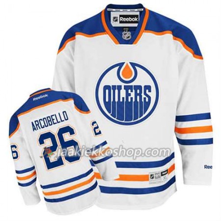 Reebok Miehille NHL Edmonton Oilers Pelipaita Mark Arcobello #26 Vieras Valkoinen