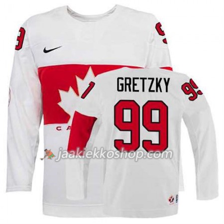 Lapsille NHL Premier Kanada Team Pelipaita Wayne Gretzky #99 Koti Valkoinen Paita
