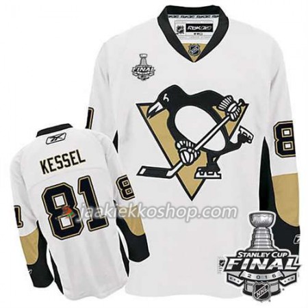 Reebok NHL Pittsburgh Penguins Pelipaita Phil Kessel #81 Valkoinen Vieras 2016 Stanley Cup