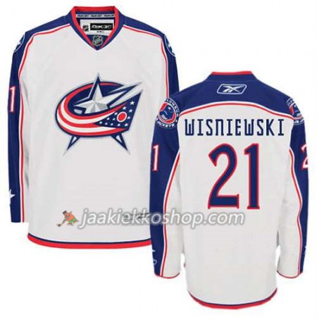 Reebok Miehille NHL Columbus Blue Jackets Pelipaita James Wisniewski #21 Vieras Valkoinen