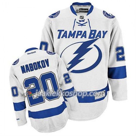 Reebok Miehille NHL Tampa Bay Lightning Pelipaita Evgeni Nabokov #20 Vieras Valkoinen