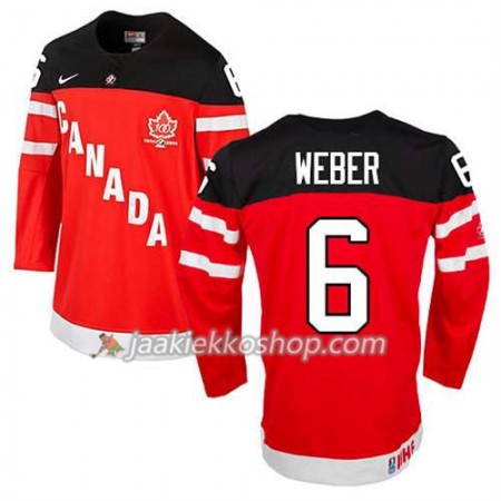 Lapsille NHL Premier Kanada Team Pelipaita Shea Weber #6 100th Anniversary Punainen Paita Lapsille NHL Premier Kanada Team Pelipaita Shea Weber #6 100th Anniversary Punainen Paita