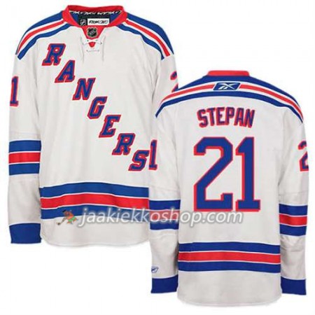 Reebok Miehille NHL New York Rangers Pelipaita Derek Stepan #21 Vieras Valkoinen