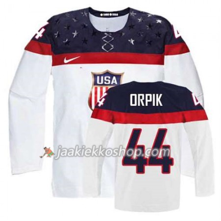 Lapsille NHL Premier Olympic-USA Team Pelipaita Brooks Orpik #44 Koti Valkoinen Paita