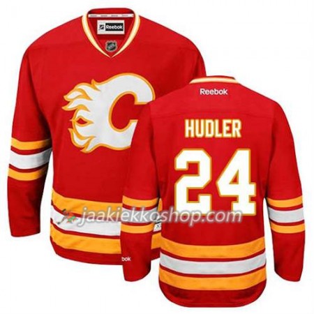 Reebok Miehille NHL Calgary Flames Pelipaita Jiri Hudler #24 Kolmas Punainen