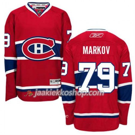 Reebok Miehille NHL Montreal Canadiens Pelipaita Andrei Markov #79 Koti Punainen
