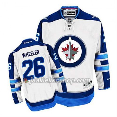 Reebok Miehille NHL Winnipeg Jets Pelipaita Blake Wheeler #26 Vieras Valkoinen