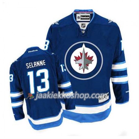 Reebok Miehille NHL Winnipeg Jets Pelipaita Teemu Selanne #13 Koti Sininen