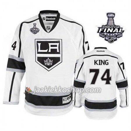 Reebok Miehille NHL Los Angeles Kings Pelipaita Dwight King #74 Vieras Valkoinen 2014 Stanley Cup