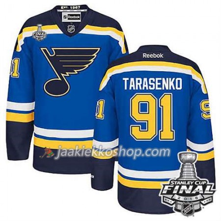 Reebok NHL St. Louis Blues Pelipaita Vladimir Tarasenko #91 Sininen Koti 2016 Stanley Cup