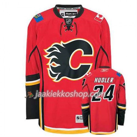 Reebok Miehille NHL Calgary Flames Pelipaita Jiri Hudler #24 Koti Punainen