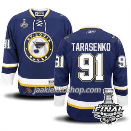 Reebok NHL St. Louis Blues Pelipaita Vladimir Tarasenko #91 Sininen Kolmas 2016 Stanley Cup
