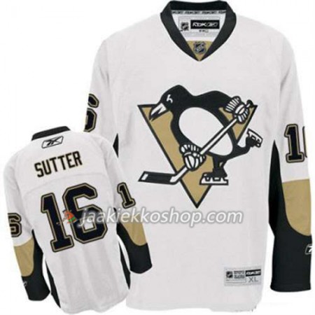 Reebok Miehille NHL Pittsburgh Penguins Pelipaita Brandon Sutter 16 Valkoinen Vieras