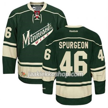 Reebok Miehille NHL Minnesota Wild Pelipaita Jared Spurgeon #46 Kolmas Vihreä
