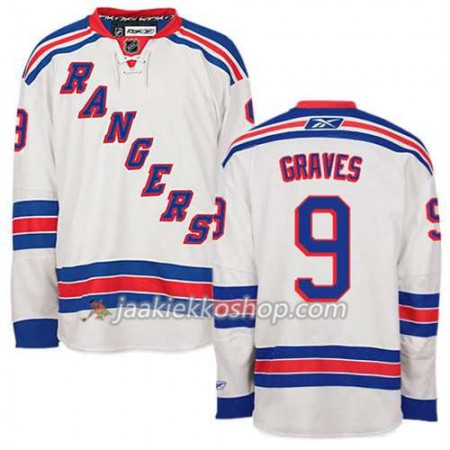 Reebok Miehille NHL New York Rangers Pelipaita Adam Graves #9 Vieras Valkoinen
