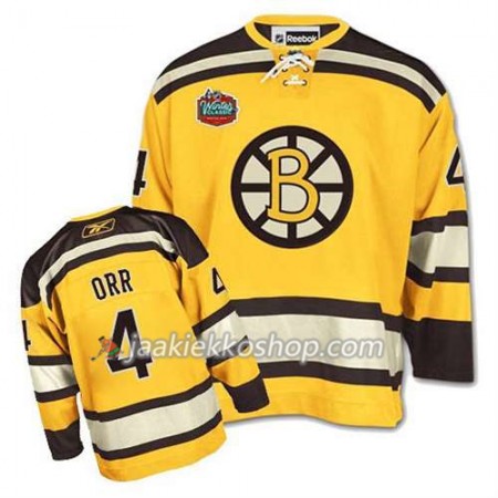 Reebok Miehille NHL Boston Bruins Pelipaita Bobby Orr #4 Winter Classic Kulta