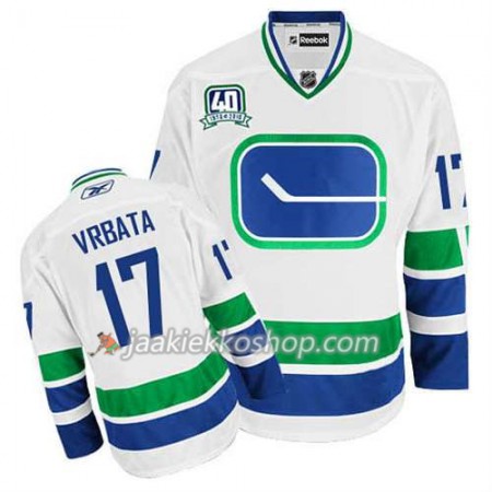 Reebok Miehille NHL Vancouver Canucks Pelipaita Radim Vrbata #17 Kolmas Valkoinen