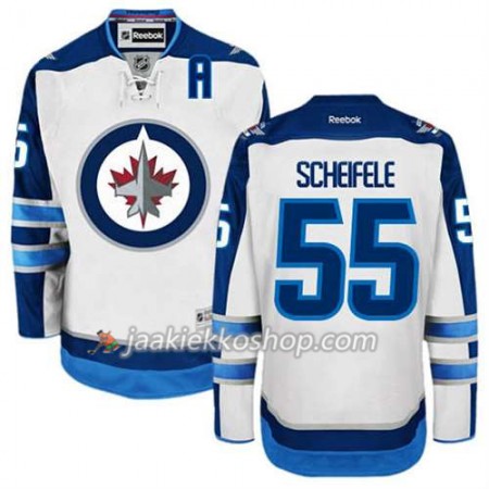 Reebok Miehille NHL Winnipeg Jets Pelipaita Mark Scheifele #55 Vieras Valkoinen
