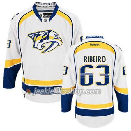 Reebok Miehille NHL Nashville Predators Pelipaita Mike Ribeiro #63 Vieras Valkoinen