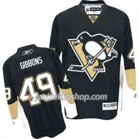 Reebok Miehille NHL Pittsburgh Penguins Pelipaita Brian Gibbons 49 Musta Koti