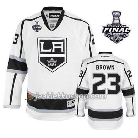 Lapsille NHL Los Angeles Kings Pelipaita Dustin Brown #23 Vieras Valkoinen 2014 Stanley Cup