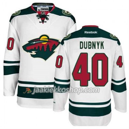 Reebok Miehille NHL Minnesota Wild Pelipaita Devan Dubnyk #40 Vieras Valkoinen